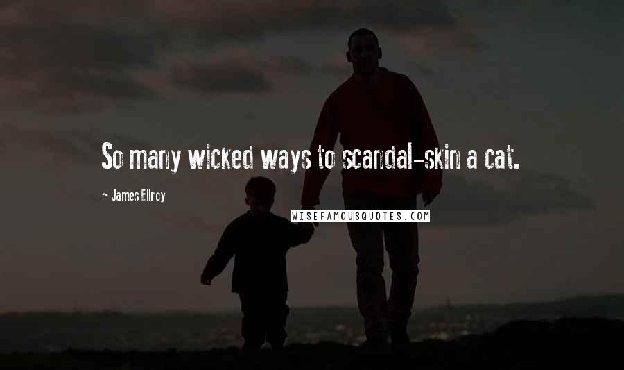 James Ellroy Quotes: So many wicked ways to scandal-skin a cat.