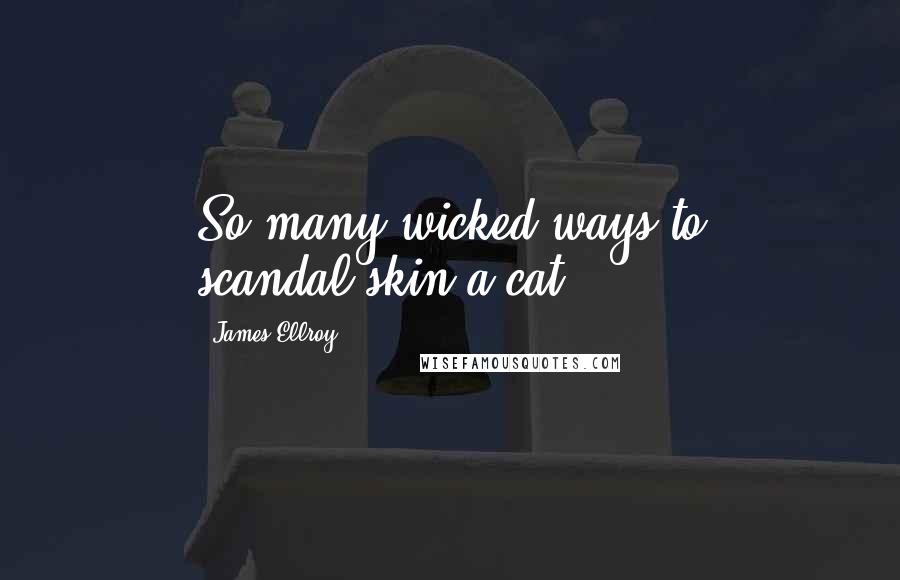 James Ellroy Quotes: So many wicked ways to scandal-skin a cat.