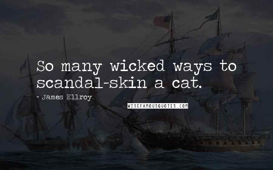 James Ellroy Quotes: So many wicked ways to scandal-skin a cat.