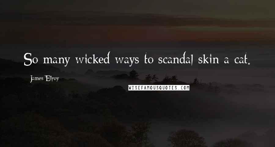 James Ellroy Quotes: So many wicked ways to scandal-skin a cat.