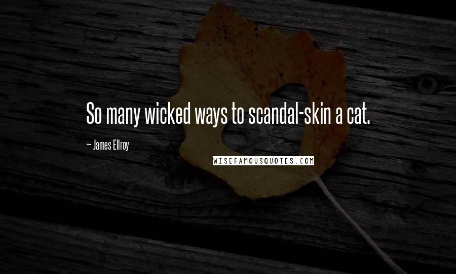 James Ellroy Quotes: So many wicked ways to scandal-skin a cat.