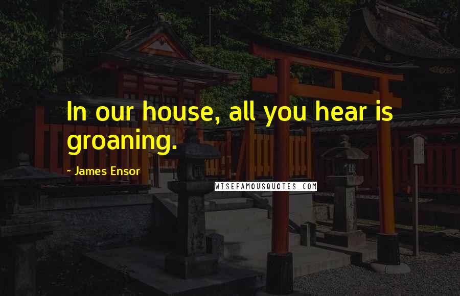 James Ensor Quotes: In our house, all you hear is groaning.