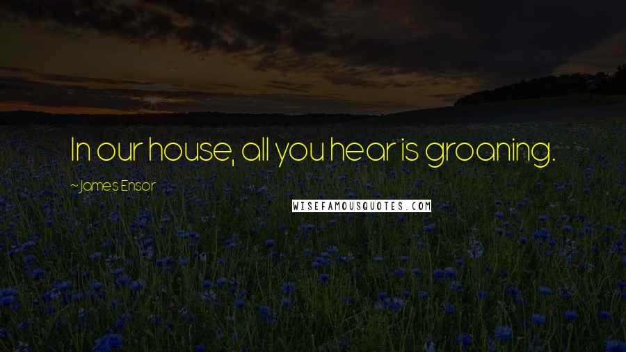 James Ensor Quotes: In our house, all you hear is groaning.