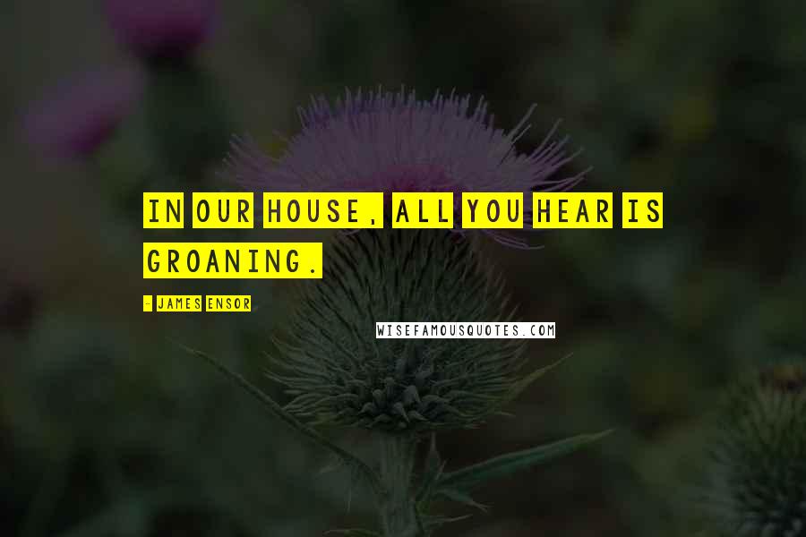 James Ensor Quotes: In our house, all you hear is groaning.