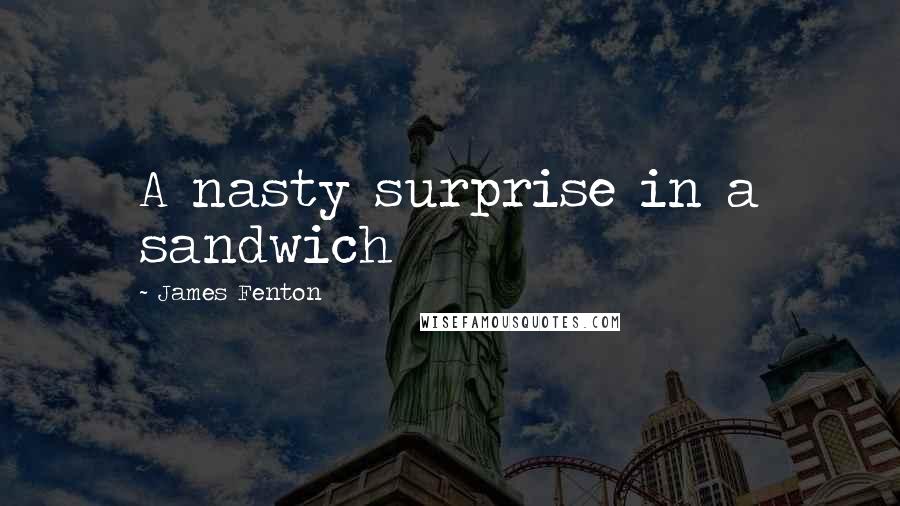 James Fenton Quotes: A nasty surprise in a sandwich