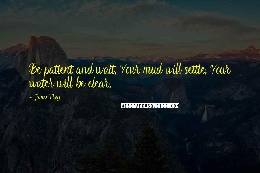 James Frey Quotes: Be patient and wait. Your mud will settle. Your water will be clear.