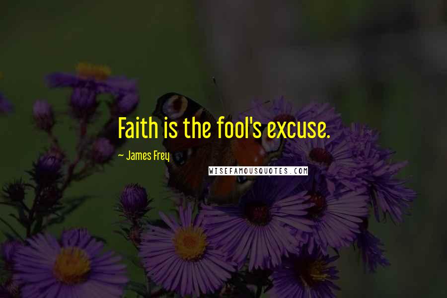 James Frey Quotes: Faith is the fool's excuse.