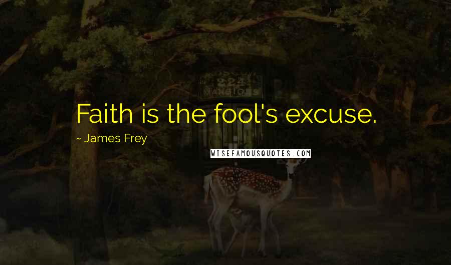 James Frey Quotes: Faith is the fool's excuse.