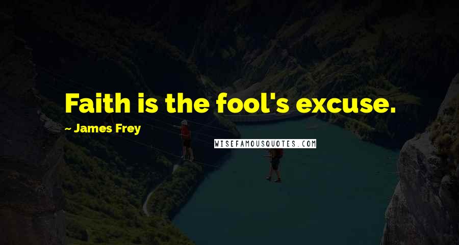 James Frey Quotes: Faith is the fool's excuse.