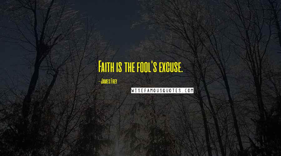 James Frey Quotes: Faith is the fool's excuse.