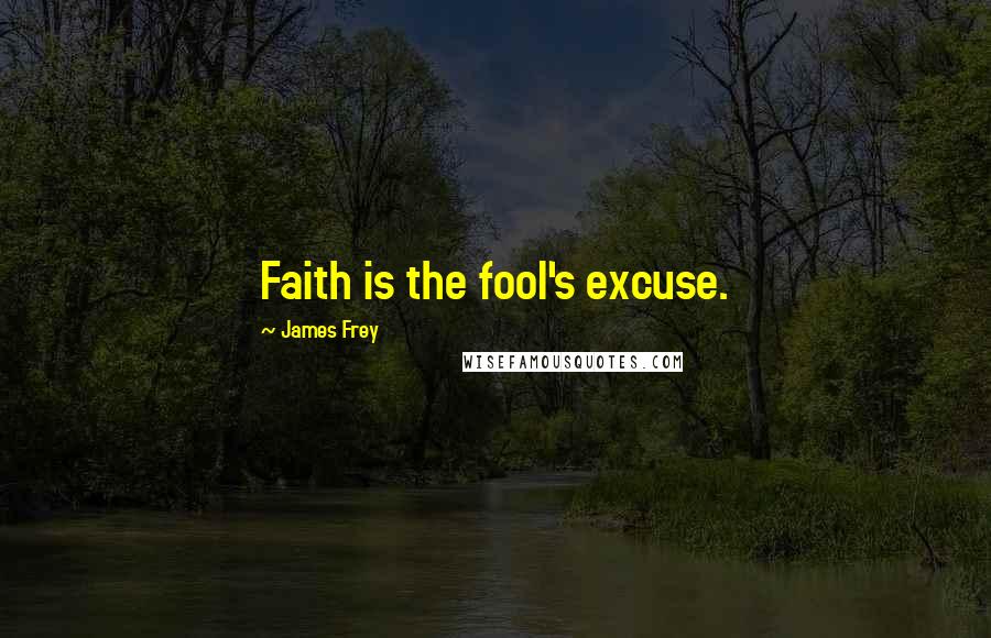 James Frey Quotes: Faith is the fool's excuse.