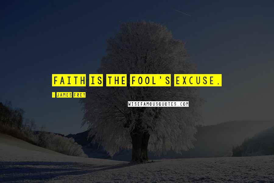 James Frey Quotes: Faith is the fool's excuse.