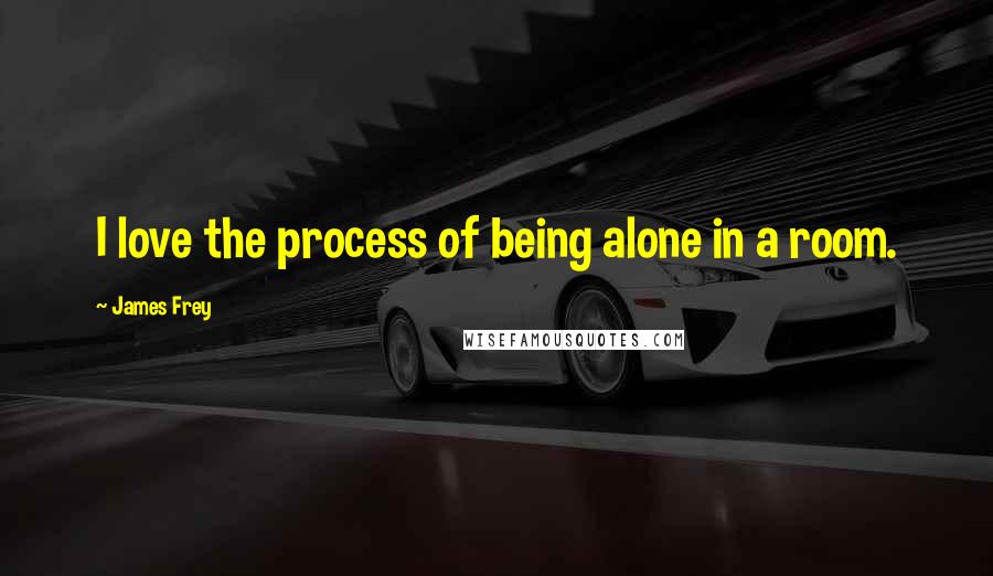 James Frey Quotes: I love the process of being alone in a room.