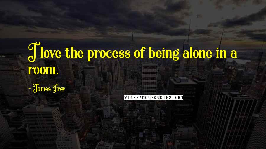 James Frey Quotes: I love the process of being alone in a room.