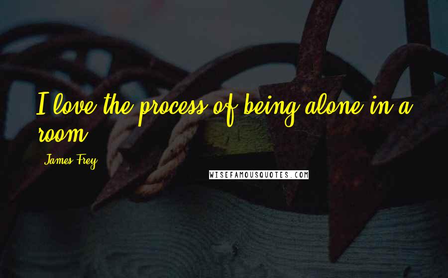 James Frey Quotes: I love the process of being alone in a room.