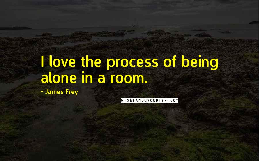 James Frey Quotes: I love the process of being alone in a room.