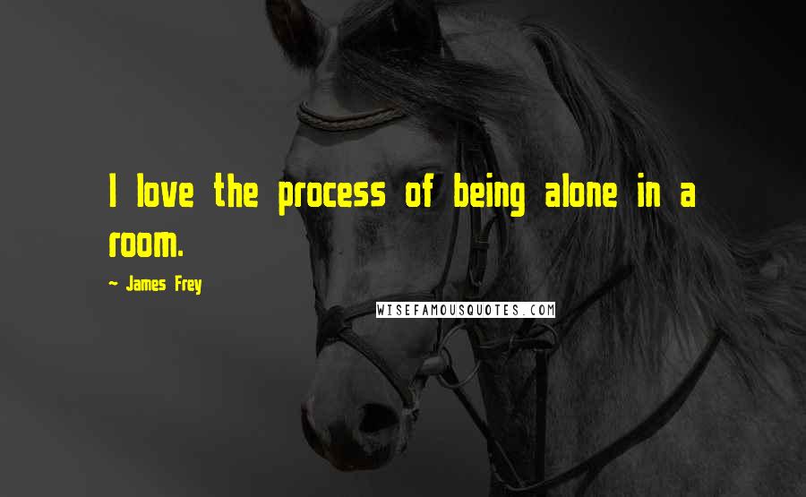 James Frey Quotes: I love the process of being alone in a room.