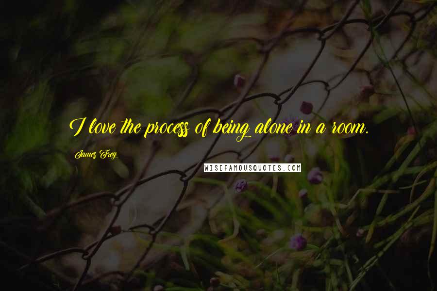 James Frey Quotes: I love the process of being alone in a room.