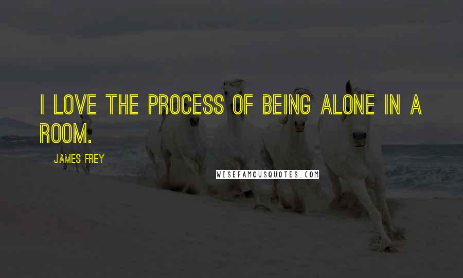 James Frey Quotes: I love the process of being alone in a room.