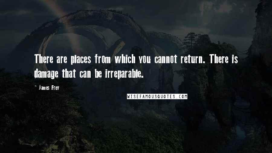 James Frey Quotes: There are places from which you cannot return. There is damage that can be irreparable.