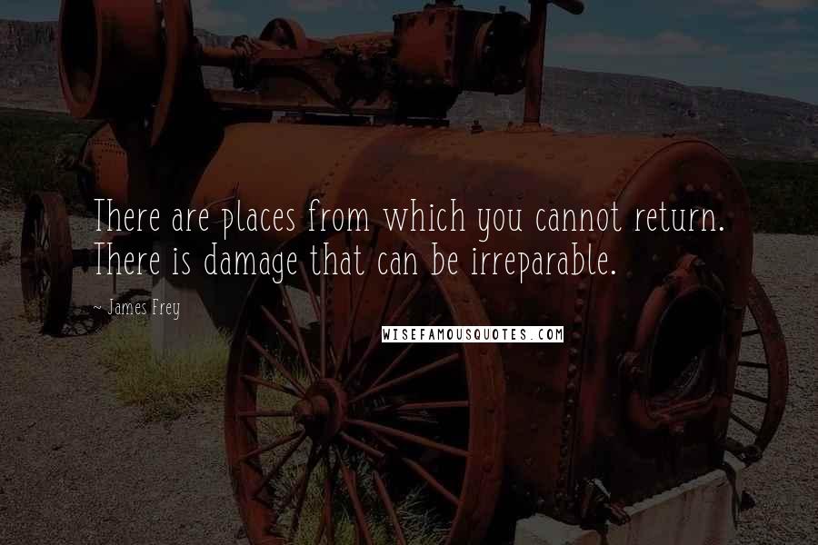 James Frey Quotes: There are places from which you cannot return. There is damage that can be irreparable.