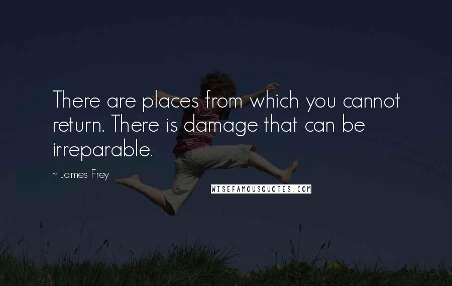 James Frey Quotes: There are places from which you cannot return. There is damage that can be irreparable.