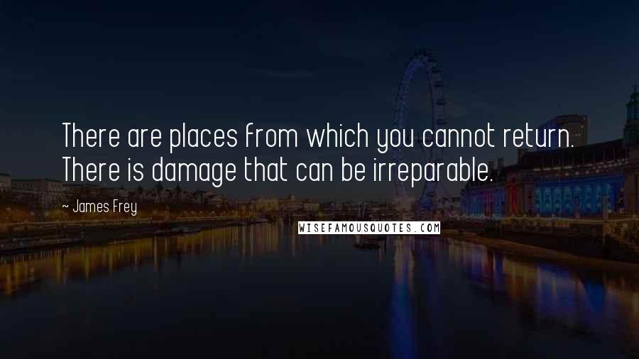 James Frey Quotes: There are places from which you cannot return. There is damage that can be irreparable.