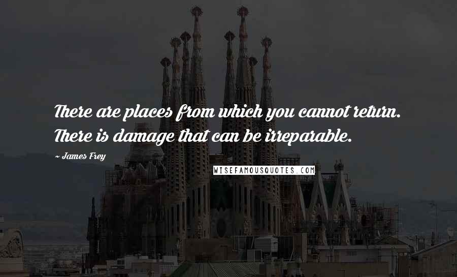 James Frey Quotes: There are places from which you cannot return. There is damage that can be irreparable.