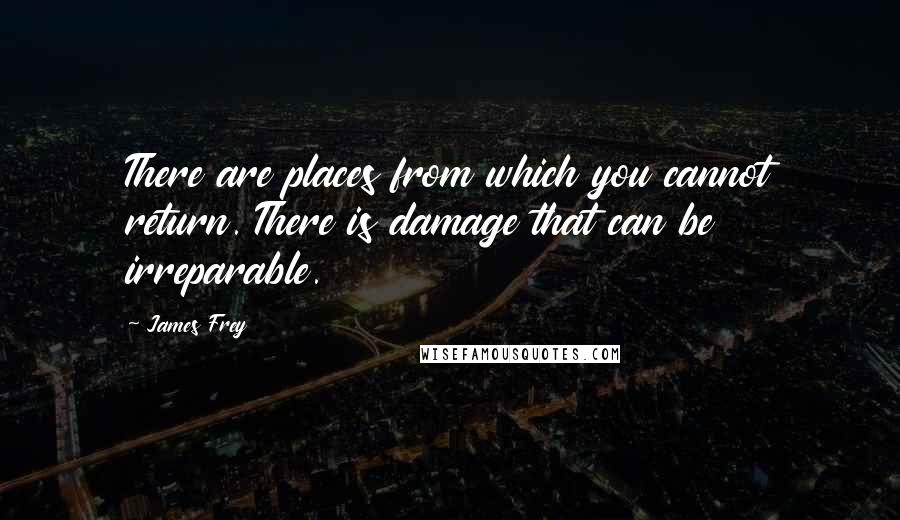 James Frey Quotes: There are places from which you cannot return. There is damage that can be irreparable.