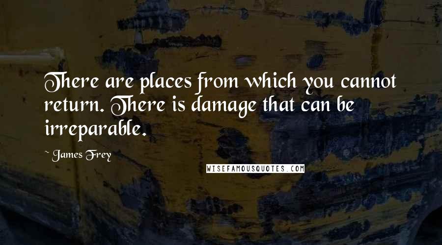 James Frey Quotes: There are places from which you cannot return. There is damage that can be irreparable.