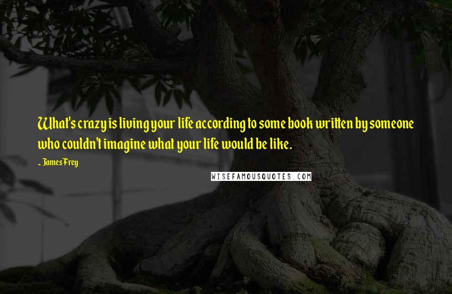 James Frey Quotes: What's crazy is living your life according to some book written by someone who couldn't imagine what your life would be like.