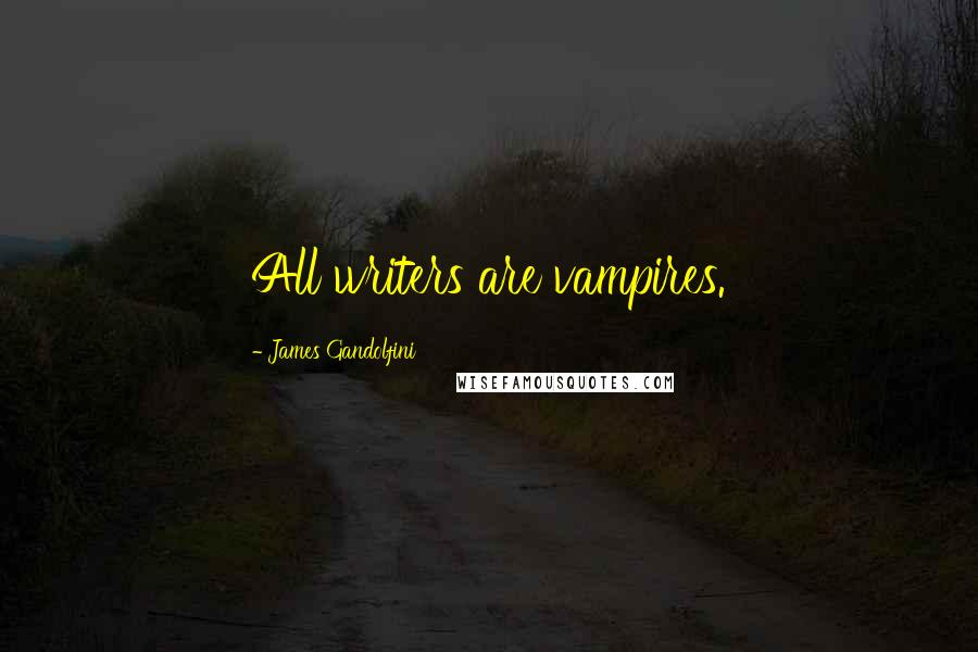 James Gandolfini Quotes: All writers are vampires.