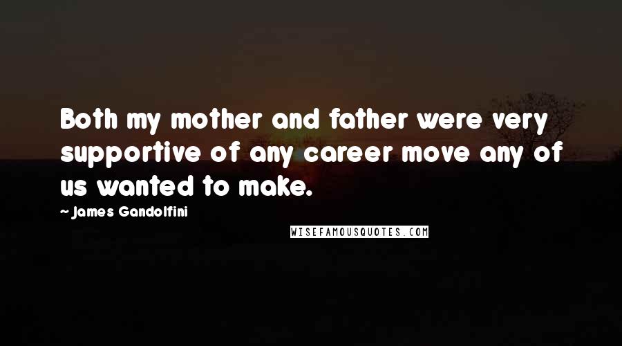 James Gandolfini Quotes: Both my mother and father were very supportive of any career move any of us wanted to make.