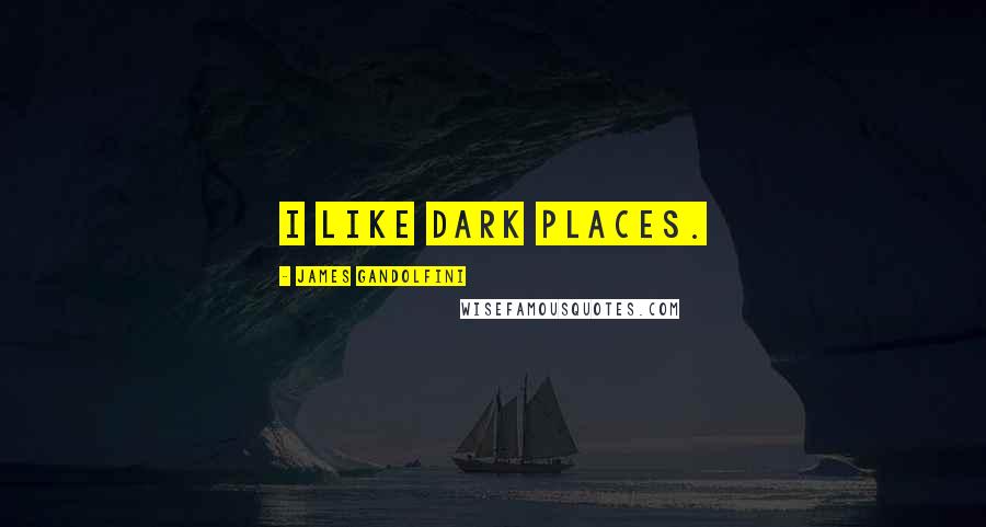 James Gandolfini Quotes: I like dark places.