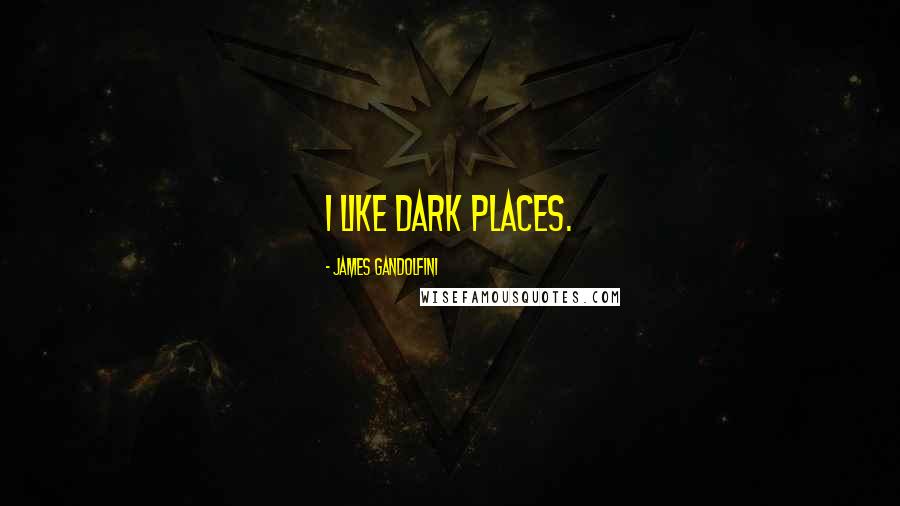 James Gandolfini Quotes: I like dark places.