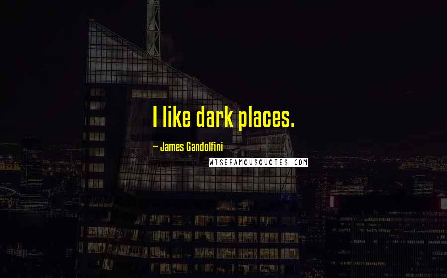 James Gandolfini Quotes: I like dark places.