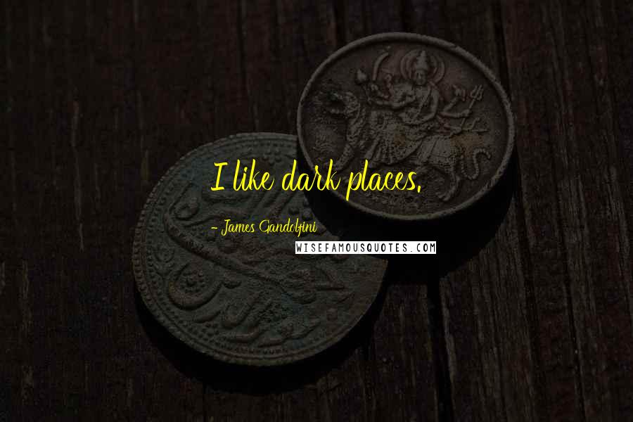 James Gandolfini Quotes: I like dark places.