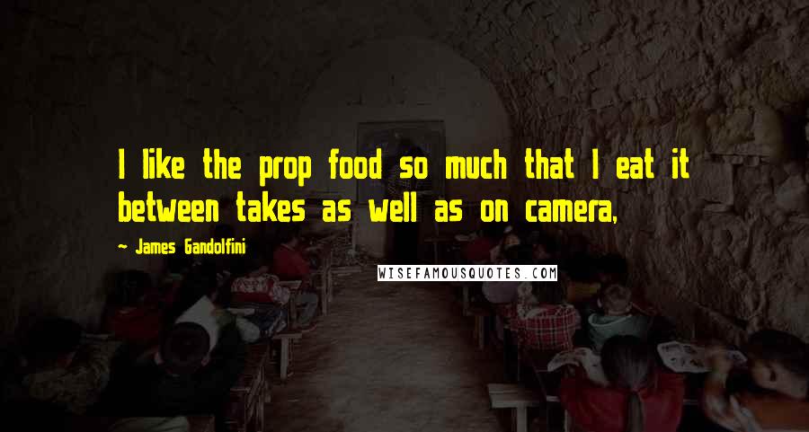 James Gandolfini Quotes: I like the prop food so much that I eat it between takes as well as on camera,