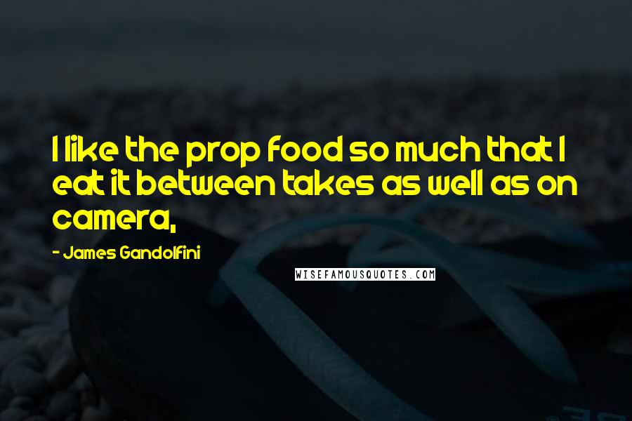 James Gandolfini Quotes: I like the prop food so much that I eat it between takes as well as on camera,