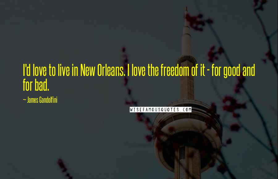 James Gandolfini Quotes: I'd love to live in New Orleans. I love the freedom of it - for good and for bad.