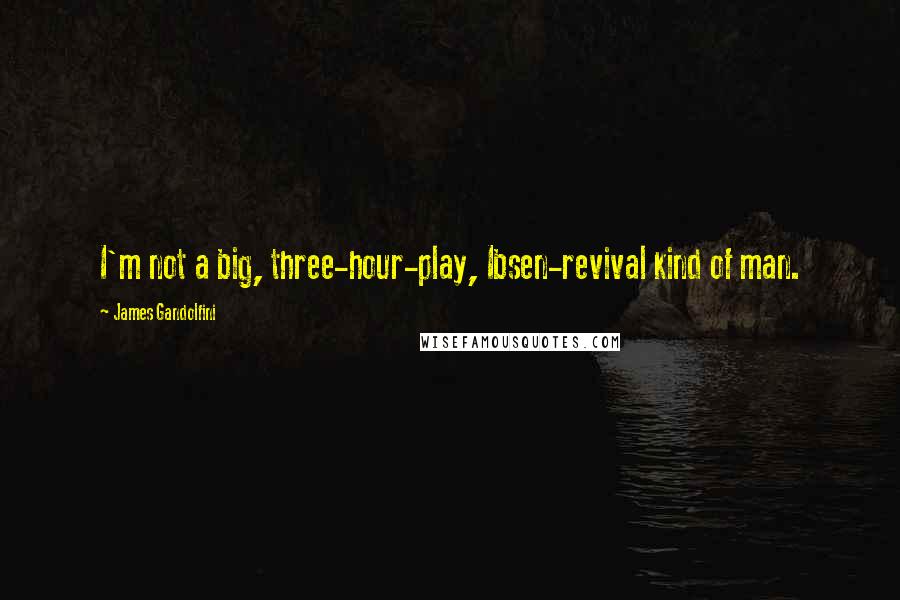 James Gandolfini Quotes: I'm not a big, three-hour-play, Ibsen-revival kind of man.