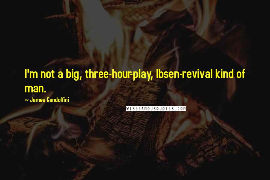 James Gandolfini Quotes: I'm not a big, three-hour-play, Ibsen-revival kind of man.