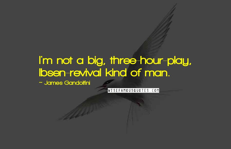 James Gandolfini Quotes: I'm not a big, three-hour-play, Ibsen-revival kind of man.