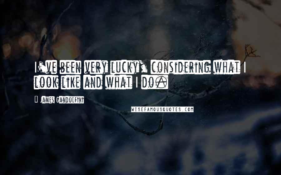 James Gandolfini Quotes: I've been very lucky, considering what I look like and what I do.