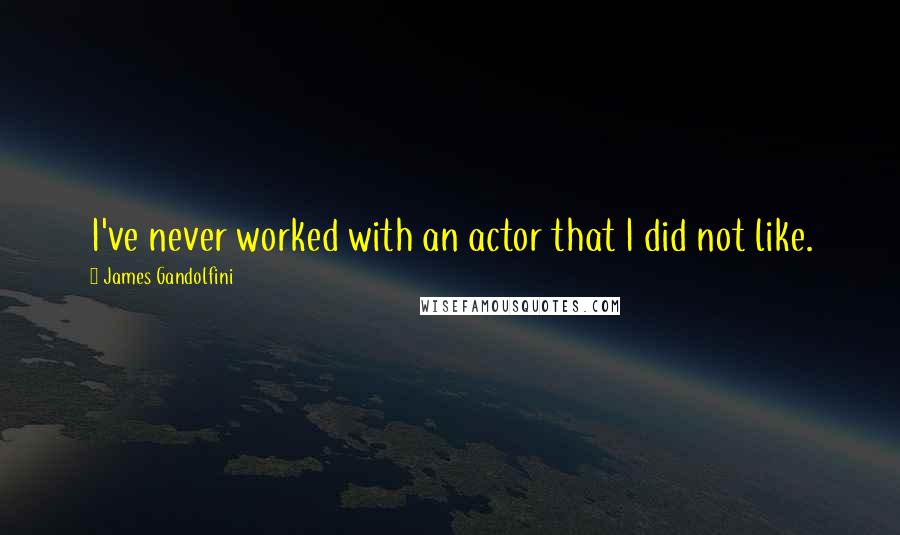 James Gandolfini Quotes: I've never worked with an actor that I did not like.