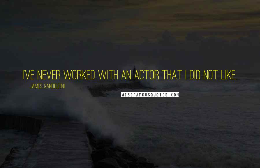 James Gandolfini Quotes: I've never worked with an actor that I did not like.