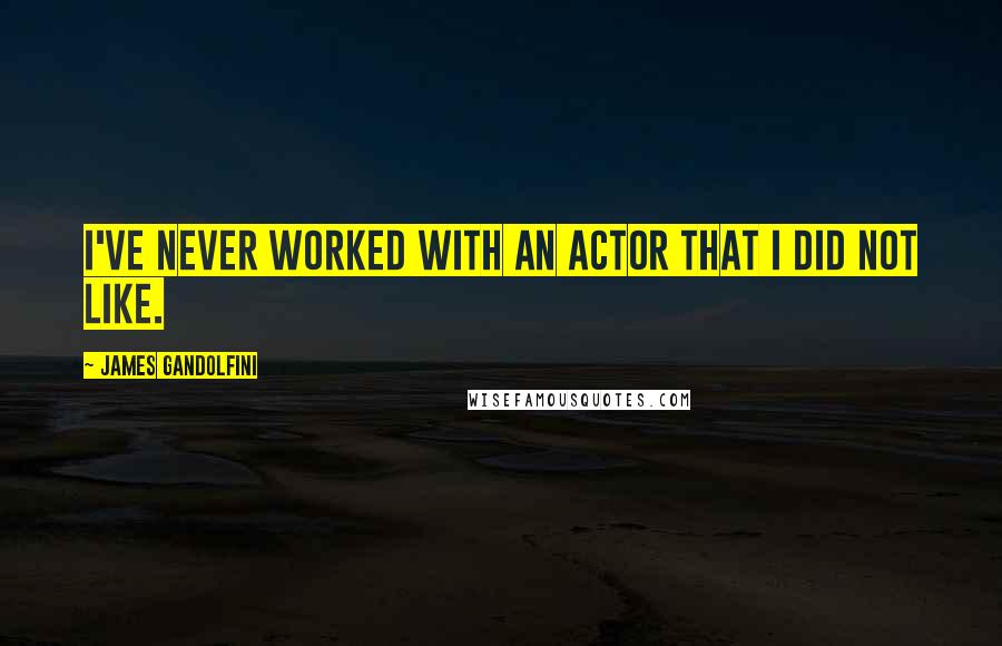 James Gandolfini Quotes: I've never worked with an actor that I did not like.
