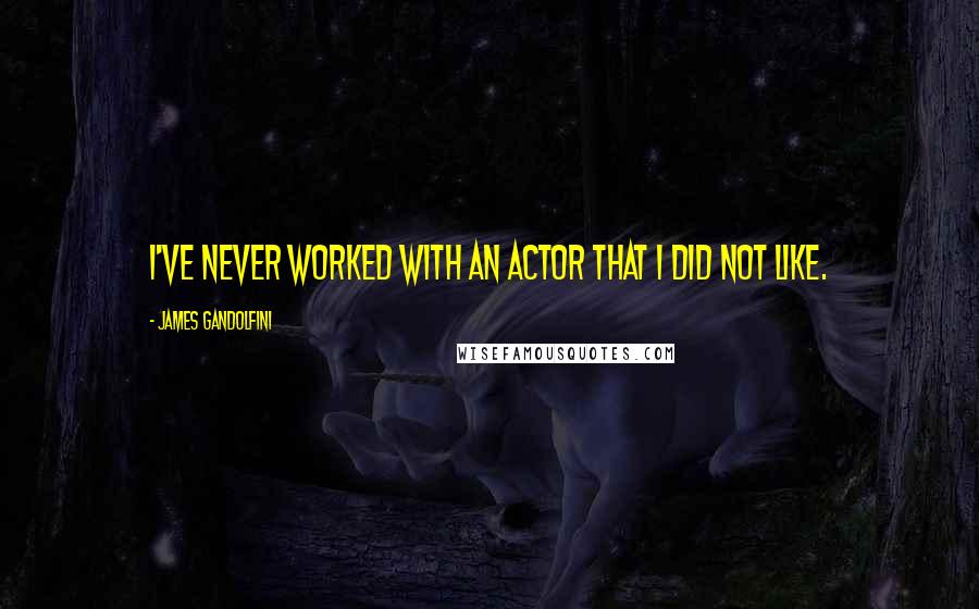 James Gandolfini Quotes: I've never worked with an actor that I did not like.
