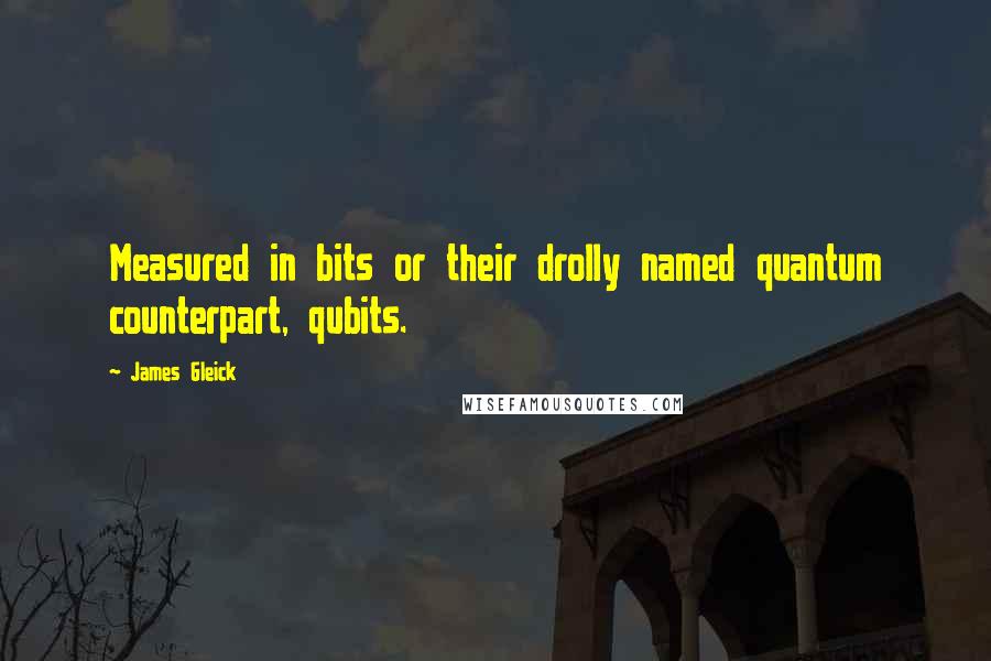 James Gleick Quotes: Measured in bits or their drolly named quantum counterpart, qubits.