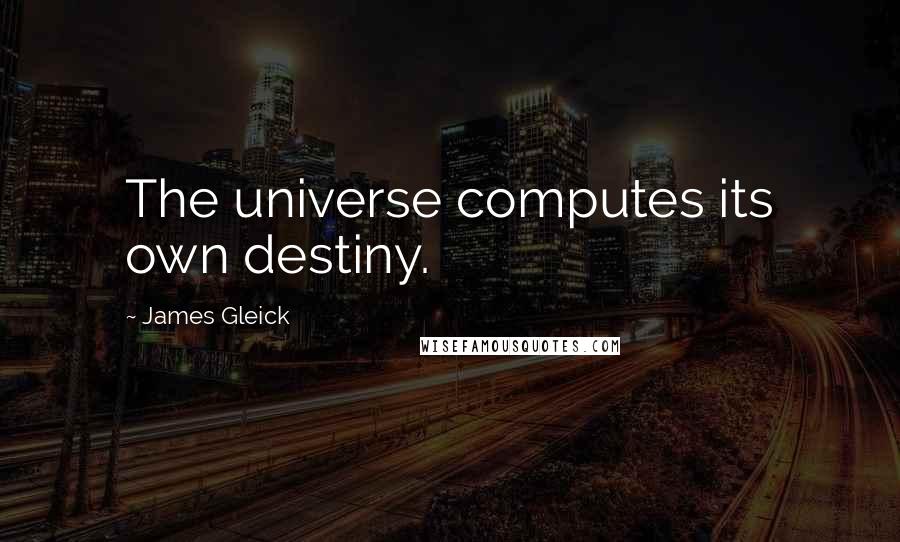 James Gleick Quotes: The universe computes its own destiny.